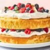 Fruits sponge cake
