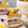 Fruits sponge cake