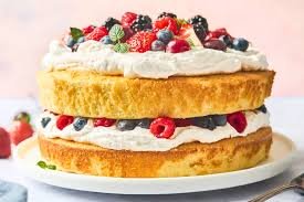 Fruits sponge cake